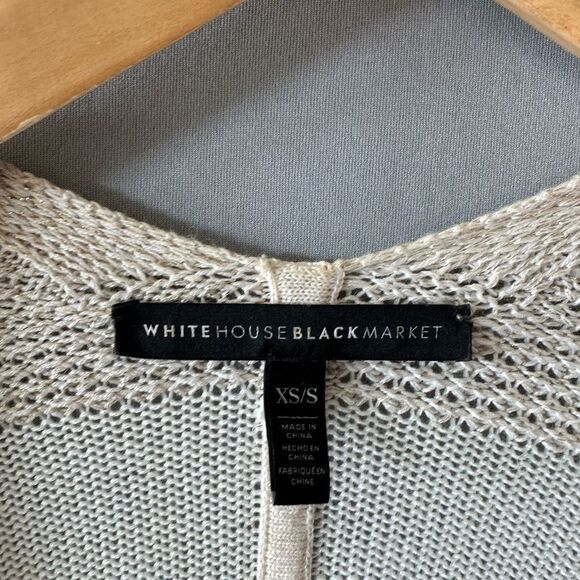 White House Black Market Cream and Tan Poncho - Picture 6 of 8